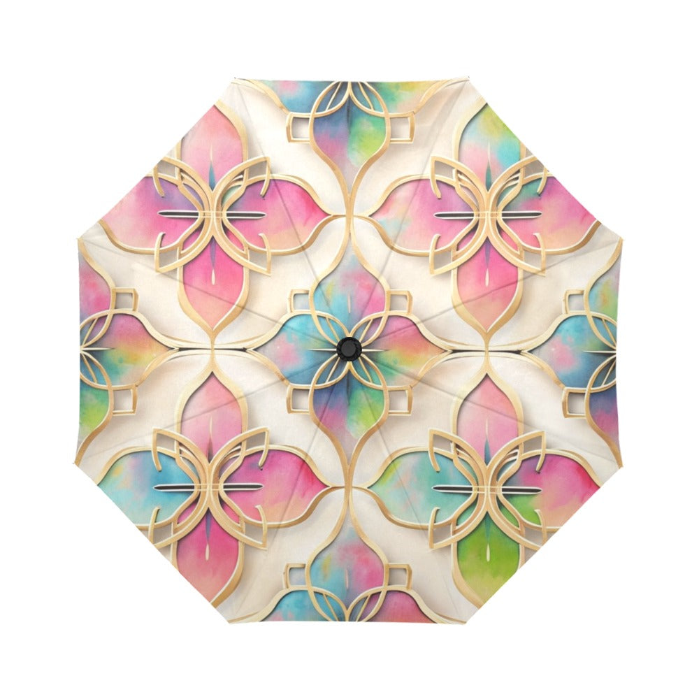 🌸 Grace in Bloom | Watercolor Gold Umbrella | The Legacy House