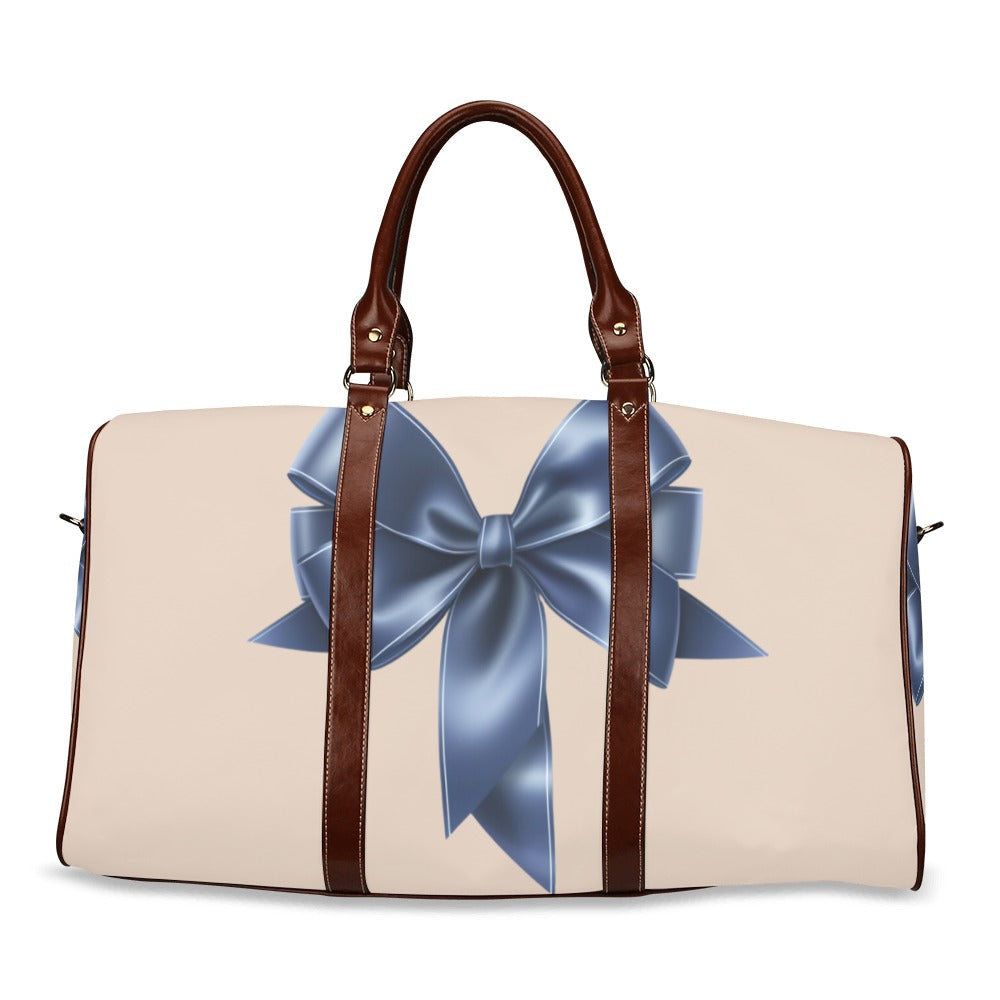 π Blue Satin Bow Duffle Tote | Chandler Grace Signature Collection |The Legacy House