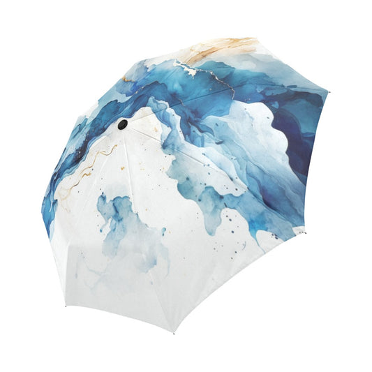 🌊 Blue Serenity | Watercolor Marble Umbrella | The Legacy House
