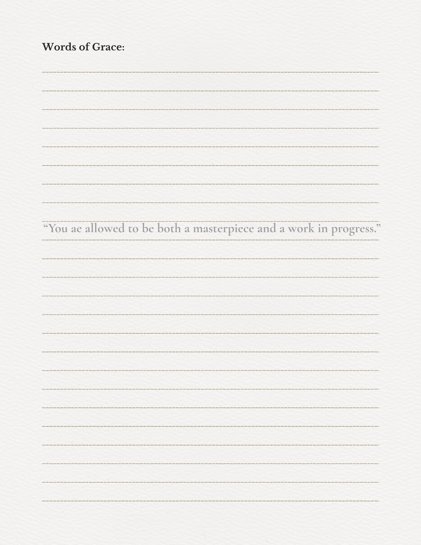 The Grace Within: A Self- Care Journal (Mini Edition)