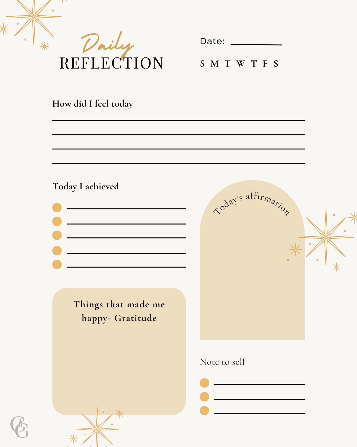 Prioritize Yourself-Grace Notes 7-day Journal