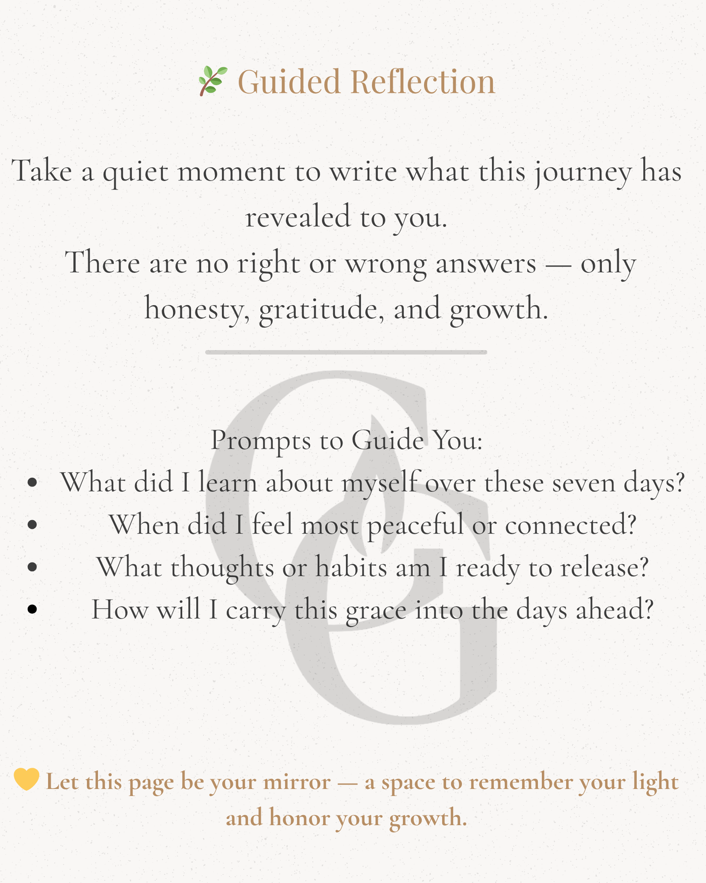 Prioritize Yourself-Grace Notes 7-day Journal