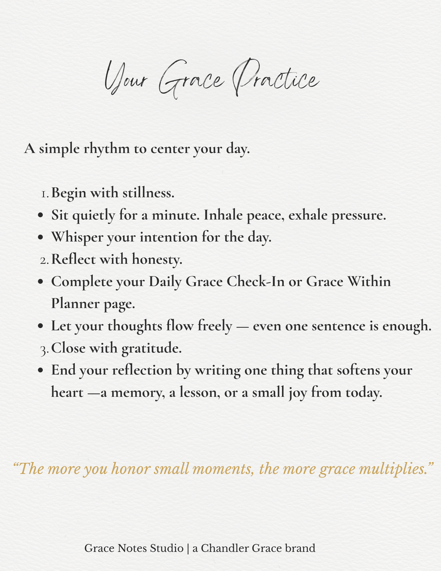 The Grace Within: A Self- Care Journal (Mini Edition)