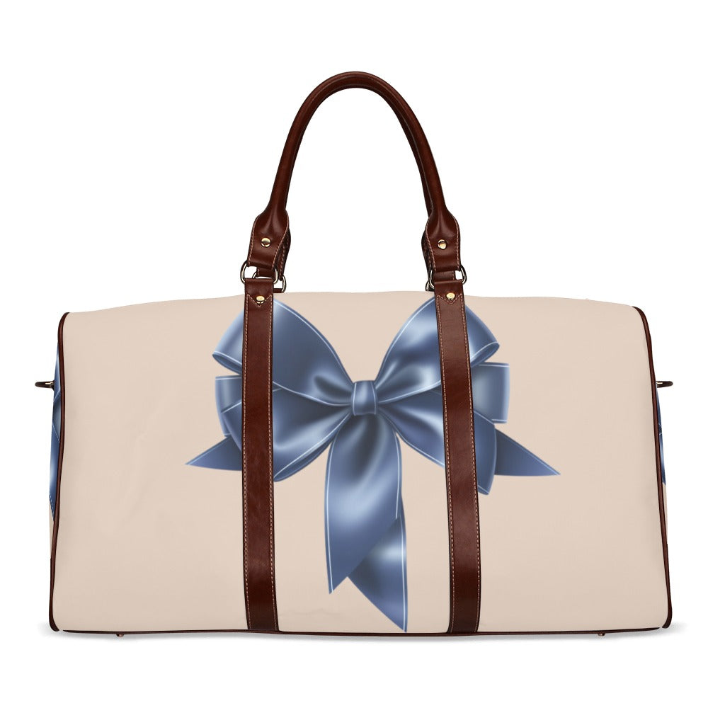 🎀 Blue Satin Bow Duffle Tote | Chandler Grace Signature Collection |The Legacy House