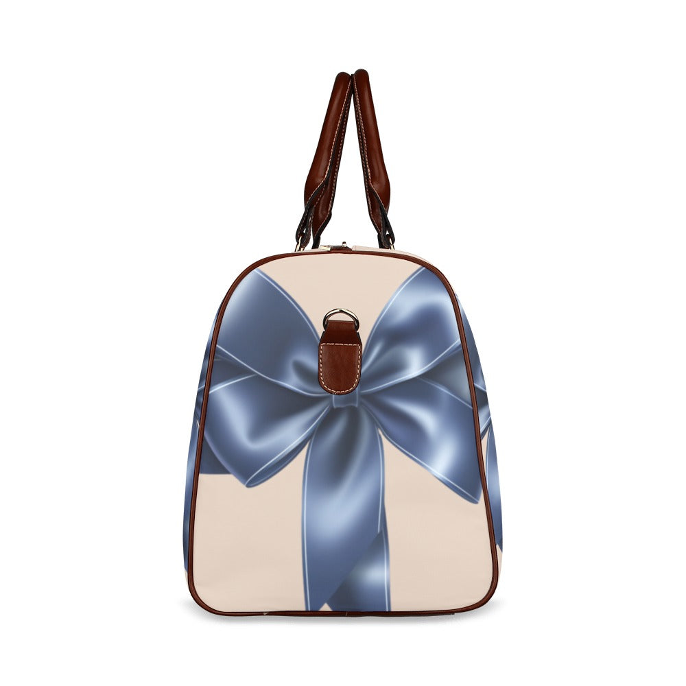 🎀 Blue Satin Bow Duffle Tote | Chandler Grace Signature Collection |The Legacy House