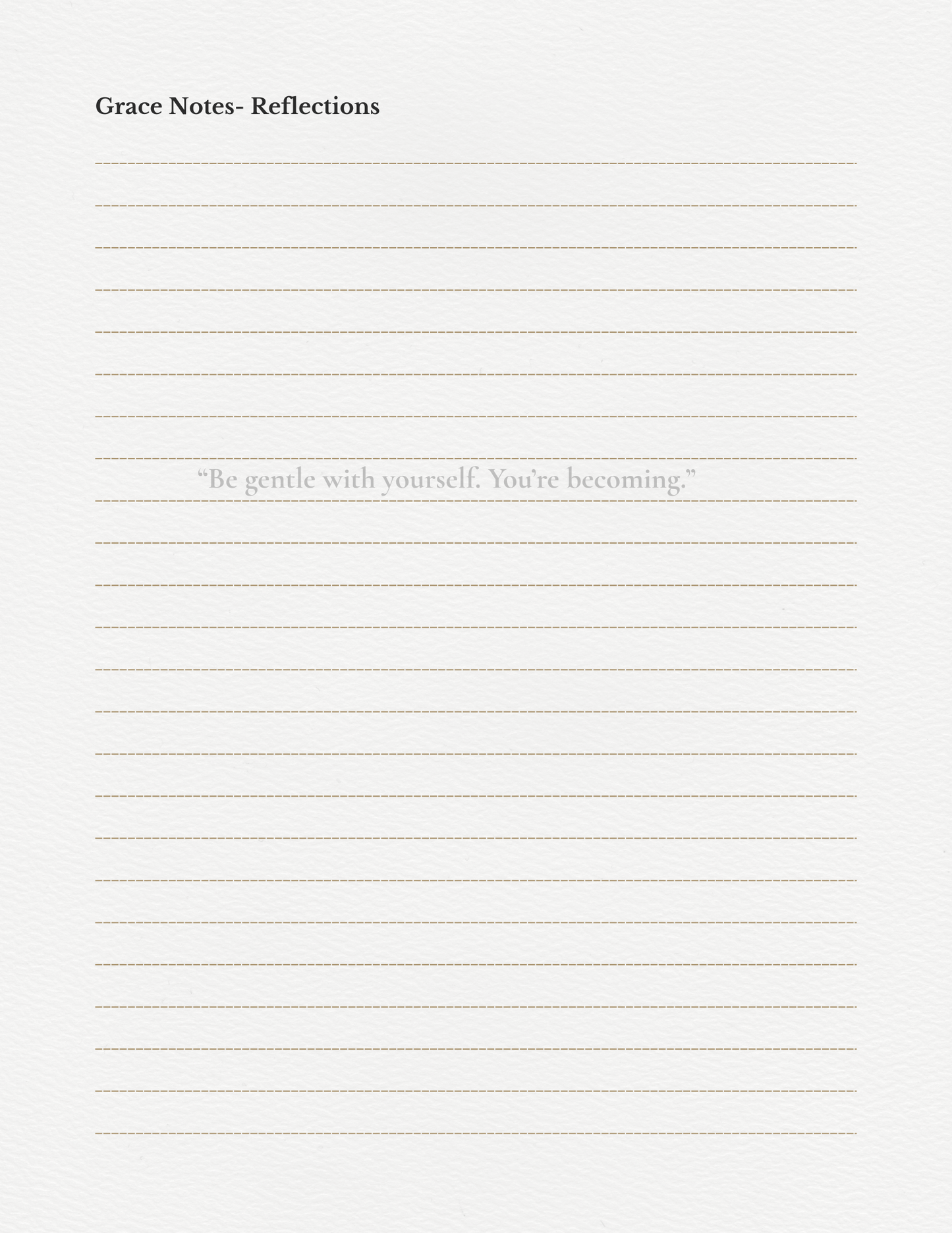 The Grace Within: A Self- Care Journal (Mini Edition)